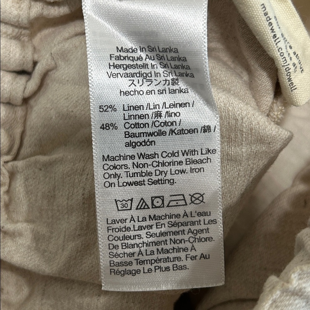 Madewell High Waist Linen Shorts - Light Tan - Picture 5 of 8